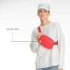 imageCC Belt Bag for Women Crossbody Fanny Pack with Adjustable Strap  Fashion Waist Pack Gifts BG4253 WhiteVegan Leather Woven  Red