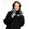 imageCC CC Super Thick Fuzzy Fleeced Lined Warm Winter Knitted Mittens GlovesBuffalo Plaid BlackWhite