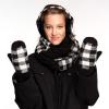 imageCC CC Super Thick Fuzzy Fleeced Lined Warm Winter Knitted Mittens GlovesBuffalo Plaid BlackWhite