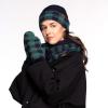 imageCC CC Super Thick Fuzzy Fleeced Lined Warm Winter Knitted Mittens GlovesBuffalo Plaid Hunter GreenNavy