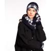 imageCC CC Super Thick Fuzzy Fleeced Lined Warm Winter Knitted Mittens GlovesBuffalo Plaid NavyWhite
