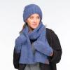 imageCC CC Super Thick Fuzzy Fleeced Lined Warm Winter Knitted Mittens GlovesRecycled Non Lined Boucle Blue