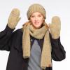 imageCC CC Super Thick Fuzzy Fleeced Lined Warm Winter Knitted Mittens GlovesRecycled Non Lined Boucle Olive