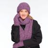 imageCC CC Super Thick Fuzzy Fleeced Lined Warm Winter Knitted Mittens GlovesRecycled Non Lined Boucle Purple