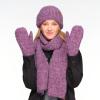 imageCC CC Super Thick Fuzzy Fleeced Lined Warm Winter Knitted Mittens GlovesRecycled Non Lined Boucle Purple