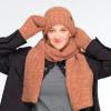 imageCC CC Super Thick Fuzzy Fleeced Lined Warm Winter Knitted Mittens GlovesRecycled Non Lined Boucle Rust