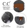 imageCC CC Super Thick Fuzzy Fleeced Lined Warm Winter Knitted Mittens GlovesSolid Dk Melange Gray