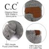imageCC CC Super Thick Fuzzy Fleeced Lined Warm Winter Knitted Mittens GlovesSolid Lt Melange Gray