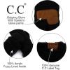 imageCC CC Super Thick Fuzzy Fleeced Lined Warm Winter Knitted Mittens GlovesSolid Navy