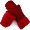 imageCC CC Super Thick Fuzzy Fleeced Lined Warm Winter Knitted Mittens GlovesSolid Red