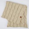 imageCC CC Winter Soft Matching Unisex Chunky Knit Cowl Loop Infinity ScarfBeige