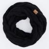 imageCC CC Winter Soft Matching Unisex Chunky Knit Cowl Loop Infinity ScarfBlack