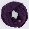 imageCC CC Winter Soft Matching Unisex Chunky Knit Cowl Loop Infinity ScarfDkpurple