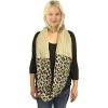 imageCC CC Winter Soft Matching Unisex Chunky Knit Cowl Loop Infinity ScarfLeopard Beige
