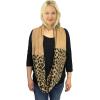 imageCC CC Winter Soft Matching Unisex Chunky Knit Cowl Loop Infinity ScarfLeopard Camel