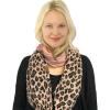 imageCC CC Winter Soft Matching Unisex Chunky Knit Cowl Loop Infinity ScarfLeopard Indi Pink