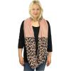 imageCC CC Winter Soft Matching Unisex Chunky Knit Cowl Loop Infinity ScarfLeopard Indi Pink