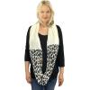 imageCC CC Winter Soft Matching Unisex Chunky Knit Cowl Loop Infinity ScarfLeopard Ivory