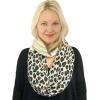 imageCC CC Winter Soft Matching Unisex Chunky Knit Cowl Loop Infinity ScarfLeopard Ivory
