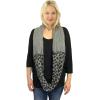 imageCC CC Winter Soft Matching Unisex Chunky Knit Cowl Loop Infinity ScarfLeopard Lt Melange Gray