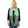 imageCC CC Winter Soft Matching Unisex Chunky Knit Cowl Loop Infinity ScarfLeopard Mint