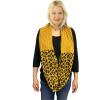 imageCC CC Winter Soft Matching Unisex Chunky Knit Cowl Loop Infinity ScarfLeopard Mustard