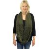 imageCC CC Winter Soft Matching Unisex Chunky Knit Cowl Loop Infinity ScarfLeopard New Olive