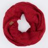 imageCC CC Winter Soft Matching Unisex Chunky Knit Cowl Loop Infinity ScarfRedcc