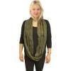 imageCC CC Winter Soft Matching Unisex Chunky Knit Cowl Loop Infinity ScarfSolid New Olive