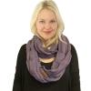 imageCC CC Winter Soft Matching Unisex Chunky Knit Cowl Loop Infinity ScarfSolid Violet