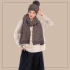 imageCC Cable Knit Beanie and Scarf Set Colorful Confetti Pattern Winter AccessoriesDk Mel Grey