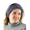 imageCC Cable Knit Fuzzy Lined Ear Warmer Ponytail Pony Headband BlackBluePurpleGray