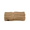 imageCC Cable Knit Fuzzy Lined Ear Warmer Ponytail Pony Headband BlackCamel