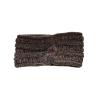 imageCC Cable Knit Fuzzy Lined Ear Warmer Ponytail Pony Headband BlackConfetti Ombre Brown