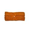 imageCC Cable Knit Fuzzy Lined Ear Warmer Ponytail Pony Headband BlackConfetti Ombre Orange