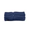 imageCC Cable Knit Fuzzy Lined Ear Warmer Ponytail Pony Headband BlackDark Denim
