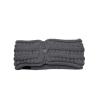 imageCC Cable Knit Fuzzy Lined Ear Warmer Ponytail Pony Headband BlackDark Melange Gray