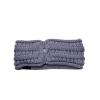 imageCC Cable Knit Fuzzy Lined Ear Warmer Ponytail Pony Headband BlackLight Melange Gray