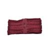 imageCC Cable Knit Fuzzy Lined Ear Warmer Ponytail Pony Headband BlackMaroon