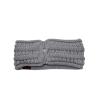 imageCC Cable Knit Fuzzy Lined Ear Warmer Ponytail Pony Headband BlackNatural Gray