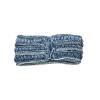 imageCC Cable Knit Fuzzy Lined Ear Warmer Ponytail Pony Headband BlackNavy Mix