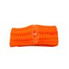 imageCC Cable Knit Fuzzy Lined Ear Warmer Ponytail Pony Headband BlackNeon Orange