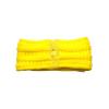imageCC Cable Knit Fuzzy Lined Ear Warmer Ponytail Pony Headband BlackNeon Yellow