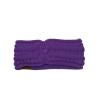 imageCC Cable Knit Fuzzy Lined Ear Warmer Ponytail Pony Headband BlackPurple