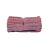 imageCC Cable Knit Fuzzy Lined Ear Warmer Ponytail Pony Headband BlackPurple Mix