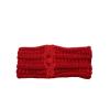 imageCC Cable Knit Fuzzy Lined Ear Warmer Ponytail Pony Headband BlackRed
