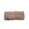 imageCC Cable Knit Fuzzy Lined Ear Warmer Ponytail Pony Headband BlackTaupe