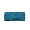 imageCC Cable Knit Fuzzy Lined Ear Warmer Ponytail Pony Headband BlackTeal