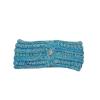 imageCC Cable Knit Fuzzy Lined Ear Warmer Ponytail Pony Headband BlackTurquoise Mix