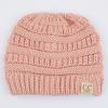 imageCC Children Kids Beanie Chunky Knitted Beanie Pony Tail Hat for Kid Ages 25 MB847 MB816Indipink